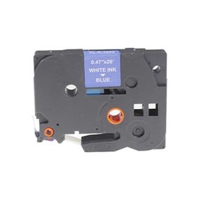 Brother P-Touch TZE-535 Mavi Üzerine Beyaz 12 mm 8 mt Muadil Etiket