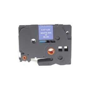 Brother P-Touch TZE-535 Mavi Üzerine Beyaz 12 mm 8 mt Muadil Etiket