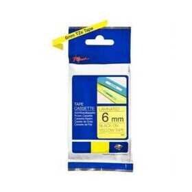 Brother P-Touch TZE-611 Sarı Üzerine Siyah 6 mm 8 mt Muadil Etiket