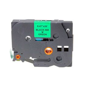 Brother P-Touch TZE-731 Yeşil Üzerine Siyah 12 mm 8 mt Muadil Etiket
