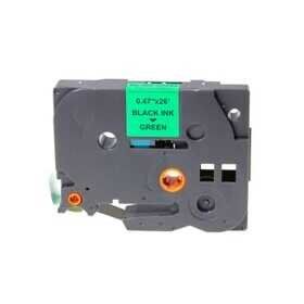 Brother P-Touch TZE-731 Yeşil Üzerine Siyah 12 mm 8 mt Muadil Etiket