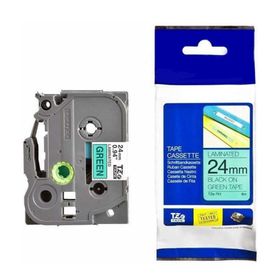 Brother P-Touch TZE-735 Yeşil Üzerine Beyaz 12 mm 8 mt Muadil Etiket