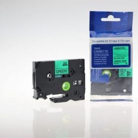 Brother P-Touch Tze-761 Tze-Tape 36 mm Yeşil Üzerine Siyah Laminasyonlu Etiket