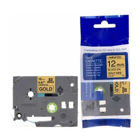 Brother P-Touch TZE-831 Gold Üzerine Siyah 12 mm 8 mt Muadil Etiket
