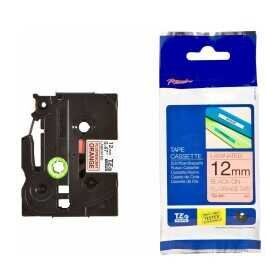 Brother P-Touch TZE-B31 Fosforlu Turuncu Üzerine Siyah 12 mm 8 mt Muadil Etiket