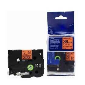 Brother P-Touch TZE-B61 Fosforlu Turuncu Üzerine Siyah 36 mm 8 mt Muadil Etiket