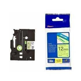 Brother P-Touch TZE-C31 Fosforlu Sarı Üzerine Siyah 12 mm 8 mt Muadil Etiket