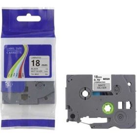 Brother P-Touch TZE-M941 Mat Gümüş Üzerine Siyah Güçlü Yapışkanlı 18 mm 8 mt Muadil Etiket