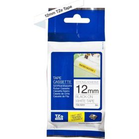 Brother P-Touch TZE-S231 Beyaz Üzerine Siyah Güçlü Yapışkanlı 12 mm 8 mt Muadil Etiket