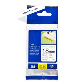 Brother P-Touch TZE-S241 Beyaz Üzerine Siyah Güçlü Yapışkanlı 18 mm 8 mt Muadil Etiket
