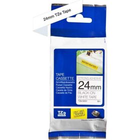 Brother P-Touch TZE-S251 Beyaz Üzerine Siyah Güçlü Yapışkanlı 24 mm 8 mt Muadil Etiket