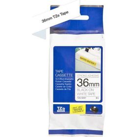 Brother P-Touch TZE-S261 Beyaz Üzerine Siyah Güçlü Yapışkanlı 36 mm 8 mt Muadil Etiket