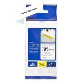 Brother P-Touch TZE-S261 Beyaz Üzerine Siyah Güçlü Yapışkanlı 36 mm 8 mt Muadil Etiket