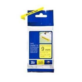 Brother P-Touch TZE-S621 Sarı Üzerine Siyah Güçlü Yapışkanlı 9 mm 8 mt Muadil Etiket
