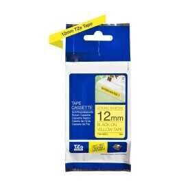 Brother P-Touch TZE-S631 Sarı Üzerine Siyah Güçlü Yapışkanlı 12 mm 8 mt Muadil Etiket
