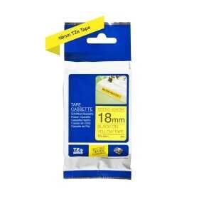 Brother P-Touch TZE-S641 Sarı Üzerine Siyah Güçlü Yapışkanlı 18 mm 8 mt Muadil Etiket