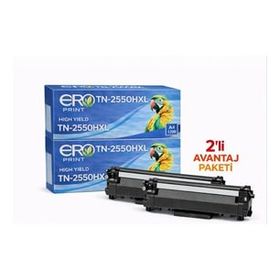 Brother TN-2550HXL 4500 Sayfalık - 2'li Avantaj Paket Muadil Toner