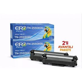Brother TN-2550HXL 4500 Sayfalık - 2'li Avantaj Paket Muadil Toner