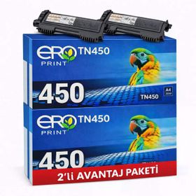 Brother TN-450 2 li Paket Muadil Toner