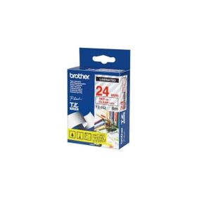 Brother TZ-152 24 mm Kırmızı Lamine Etiket