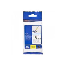 Brother TZ-FX241 Beyaz Üzerine Siyah Laminasyonlu Etiket