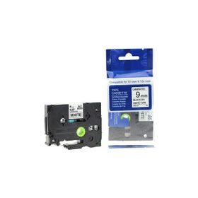 Brother TZ-FX241 Beyaz Üzerine Siyah Laminasyonlu Etiket