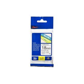 Brother TZE-241 18 mm Beyaz Lamine Muadil Etiket