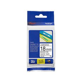 Brother TZE-241 18 mm Beyaz Lamine Muadil Etiket