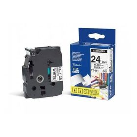 Brother TZE-251 24 mm Beyaz Lamine Etiket