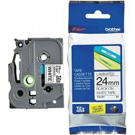 Brother TZE-251 24 mm Beyaz Lamine Etiket