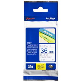 Brother TZE-263 Mavi Beyaz Lamine Etiket