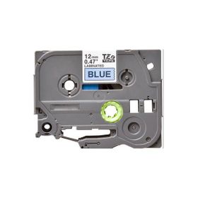 Brother TZE-531 12 mm Mavi Üzerine Siyah Laminasyonlu Muadil Etiket