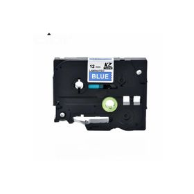 Brother TZE-531 12 mm Mavi Üzerine Siyah Laminasyonlu Muadil Etiket