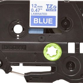 Brother TZE-535 12 mm Mavi Üzerine Beyaz Muadil Etiket