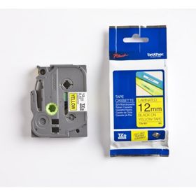 Brother TZE-631 12 mm Sarı Üzeri Siyah Laminasyonlu Etiket