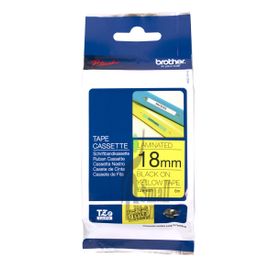 Brother TZE-641 18 mm Sarı Üzeri Siyah Laminasyonlu Etiket