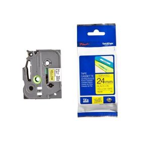 Brother TZE-651 24 mm Sarı Üzerine Siyah Orjinal Etiket