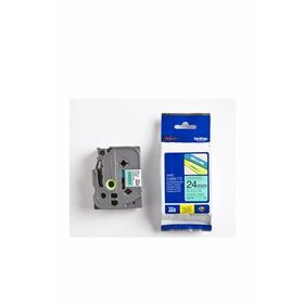 Brother Tze-751 24 mm Yeşil Üzeri Siyah Laminasyonlu Etiket