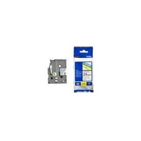 Brother Tze-751 24 mm Yeşil Üzeri Siyah Laminasyonlu Etiket