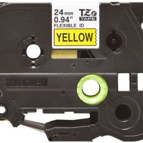 Brother Tze-fx651 24 mm Sarı Üzeri Siyah Esnek Laminasyonlu Etiket