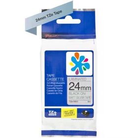 Brother TZE-M951 Mat Gri Üzerine Siyah Muadil Etiket Şeridi