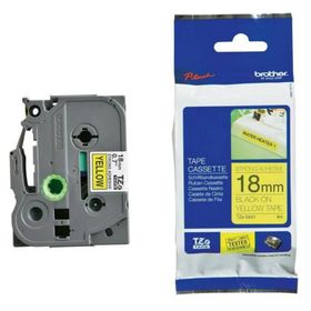 Brother TZE-S641 Sarı 18 mm Etiket