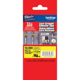 Brother TZE-S661 12 mm Siyah Lamine Etiket