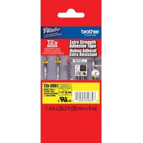Brother TZE-S661 12 mm Siyah Lamine Etiket