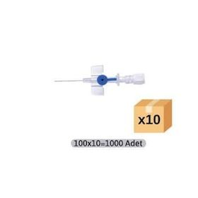 BRP 100x10 Adet 22 gr Mavi IV Kanül Intraket Branül