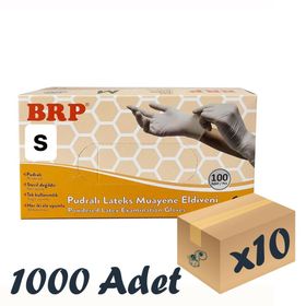 BRP Small 10 Kutu 1000 Adet Lateks Pudralı Muayene Eldiveni