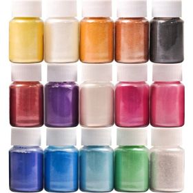 Brtrkimya 15 Renk 10 gr Sedefli Epoksi Metalik Toz Pigment Seti