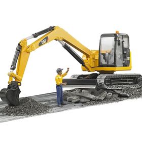 Bruder 02466 Cat Mini Ekskavatör ve İnşaat İşçisi