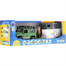 Bruder 02592 Land Rover Arazi Aracı ve At Nakil Aracı
