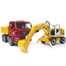 Bruder 02751 MAN Damperli Kamyon ve Liebherr Ekskavatör